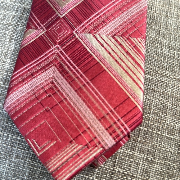 Ted Baker Red Geometric Ties for Men - Picture 2 of 6